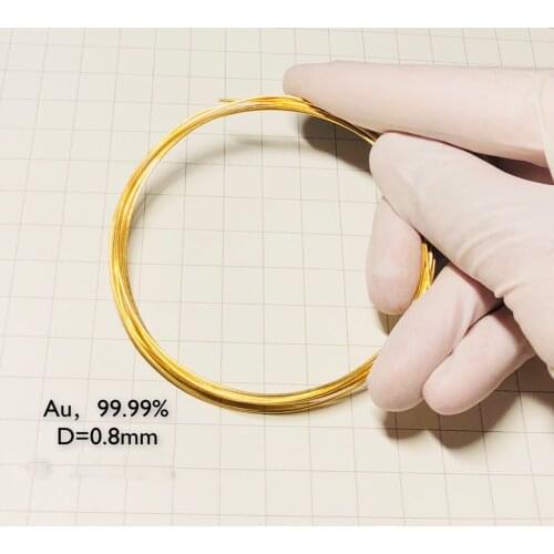 Diameter 0.8 gold wire pure gold wire Au wire high purity gold wire Au 99.99