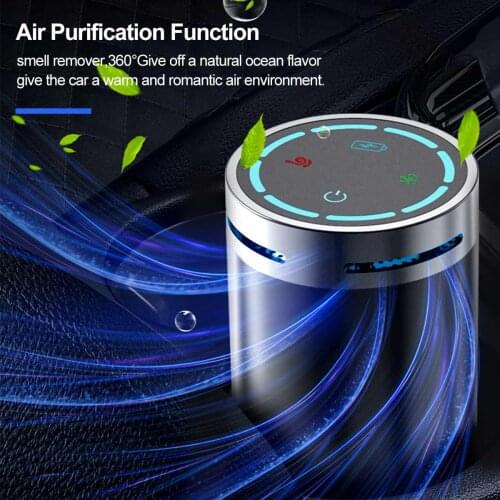 2 In 1 Portable Air Cleaner Aromatherapy Diffuser Air Purifier Auto Car Home Office 800mah USB Rechargable With Touch Screen