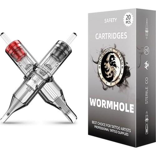 20pcs/box Disposable Tattoo Needles Ink Cartridge Pen Tattoo Supplies #12 Makeup Eyebrow Tattooing Needles for Tattoo Machines