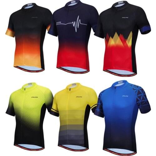 2021 MTB Mens Cycling Jerseys Bike Bicycle Tops Shirt Hiking Running Biking Team sports Quick dry Breathable Clothing