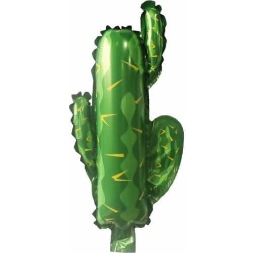 50pcs Mini Green Character Shape Mexican Cactus Foil Balloon Outdoor Food Festival Botanical Garden Advertising Decoration Balls
