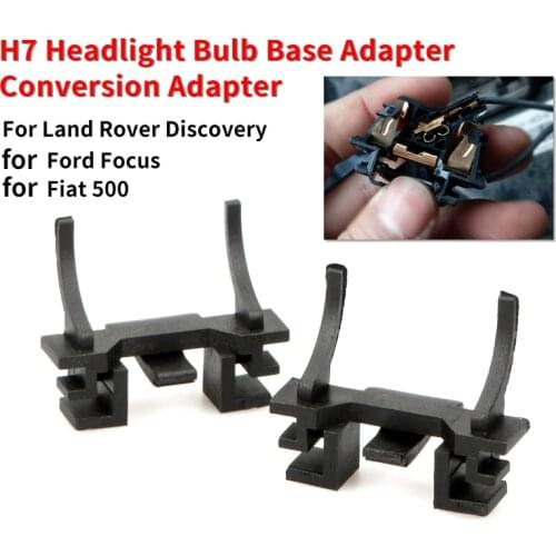 2pcs Car LED H7 Headlight Bulb Base Adapter for Ford Focus for Land Rover Discovery FIAT 500 Low Beam Lamp Mount Holder Kits