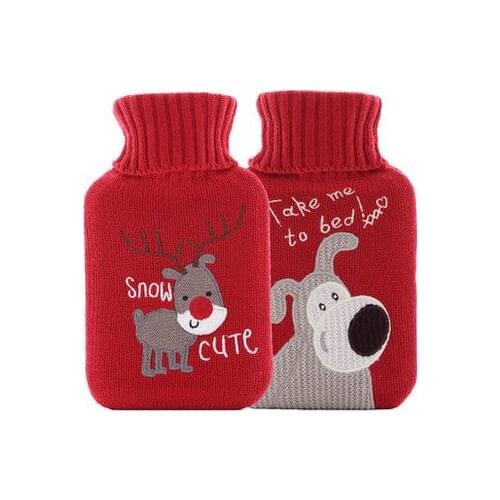 Free shipping 1L Warm stomach plush cartoon water injection rubber water filling hot water bag