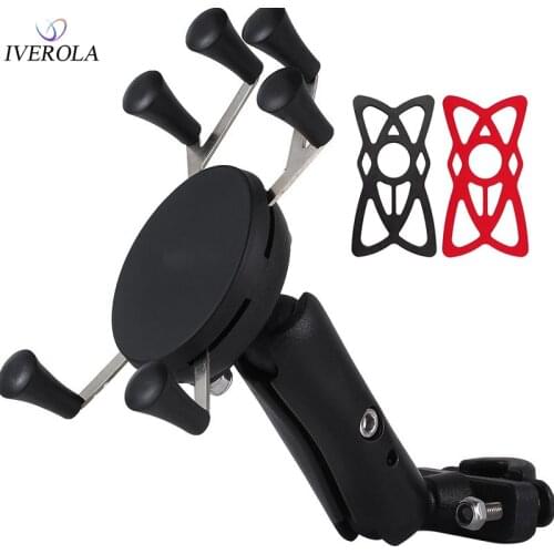 Univerola Motorcycle Handlebar Bike Phone Mount Holder Support Bicycle With Silicone Band X-Styl For Gopro Smartphone GPS Holder