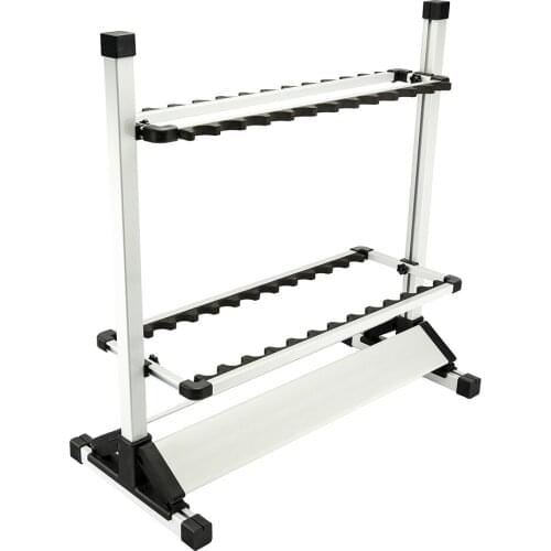 24 Compartments Fishing Rods Holder Ultralight Portable Aluminum Fishing Rod Racks Great for Storing Fishing Poles B116