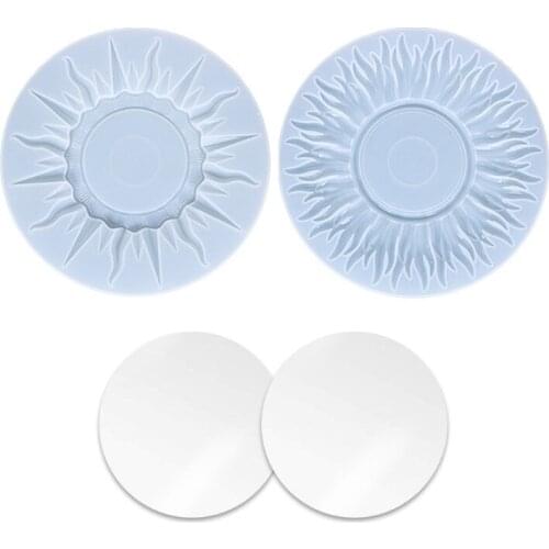 Sun Mirror Resin Mold,Decorative Wall Mirror Silicone Moulds for Resin Casting,Room &Home & Office Decor,DIY Clay Hand Art Craft