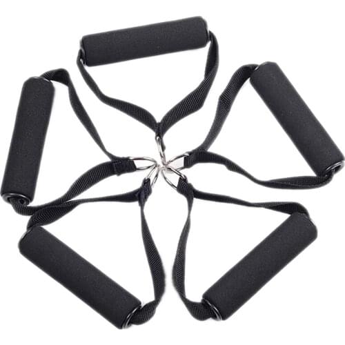 Gmarty 1Pcs Black Tricep Rope Cable Attachment Handle Bar Resistance Gym Training Band