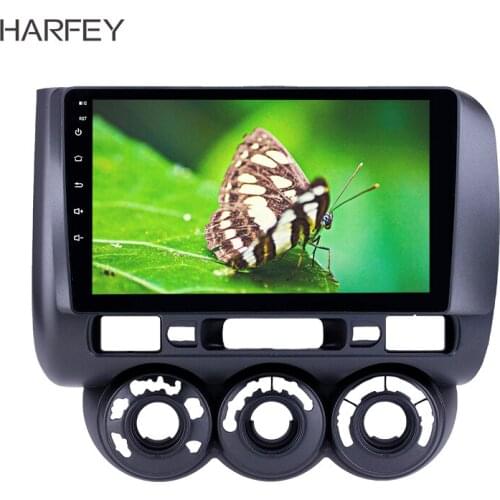 Harfey Android 8.1 9 inch HD Touchscreen GPS Radio for 2002-2008 Honda Jazz Manual AC with Bluetooth support Carplay SWC DAB