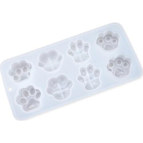 Crystal Epoxy Resin Mold Animal Paw Shaped Silicone Mould DIY Craft Jewelry Tool E15E