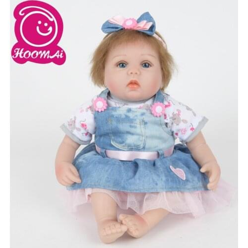 18" Hot Sale Bebe Reborn Baby Doll Lovely Soft Silicone Cloth Body Realistic Fashion Doll Newborn Toy Kids Birthday Gifts 45CM