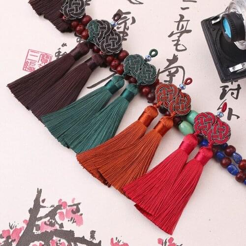 1Pcs 6cm Small Silk Tassel Brush Earrings Pendant Charms Crafts Silver End Caps Tassels Brush for DIY Jewelry Making Accessories