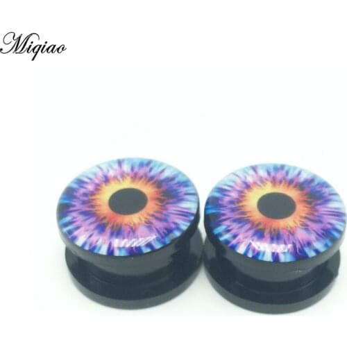 Miqiao 2pc Acrylic 6-20 mm Ear Plugs and Tunnels Ear Gauge Tunnel Ear Plug Stretchers Expander Body Jewelry