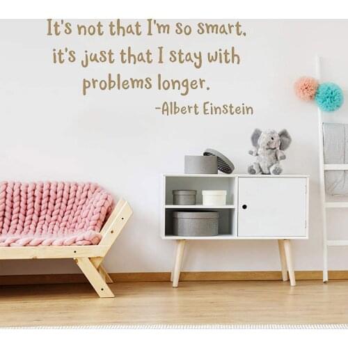 Its not that I'm so smart Wall Sticker Quote Wall Decal Home Decoration For Living Room Bedroom Vinyl Art Mural DW7858
