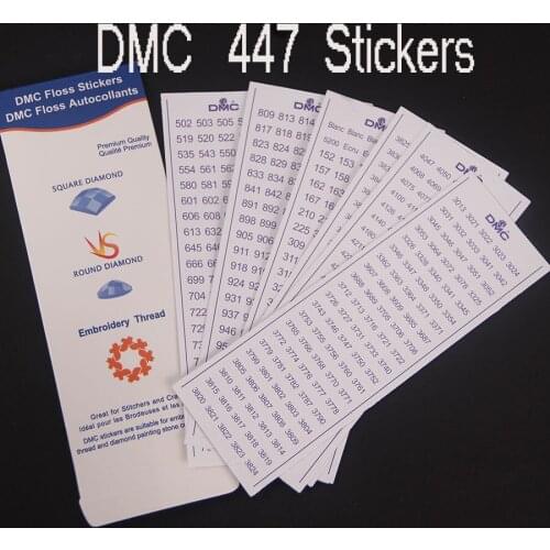 447 DMC Number Label Sticker Diamond Classification Storage boxes Distinguish Label Stickers Diamond Painting Accessories