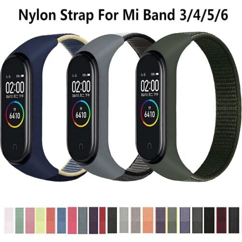 Nylon Mi Band 6 5 4 3 Watch Strap SoloLoop Bracelet Breathable Sport Smart Wrist Xiaomi Band Pulseira Smart Fitness Wristbelt