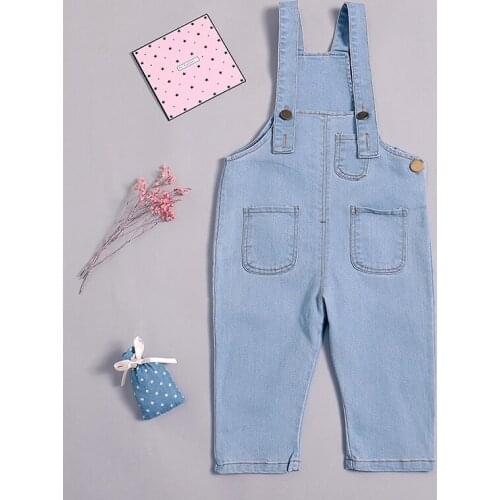 2020TALLOLY European and American hot models for autumn and winter new denim overalls simple and fashionable childrens overalls