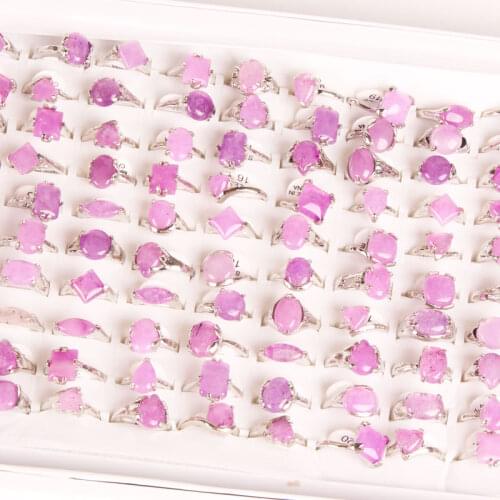 Wholesale new 30pcs inlaid beeswax purple ring fashion ring simple ethnic style female models wild models