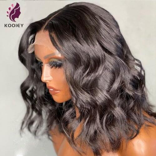Body Wave Short Bob Wig 13x4 4x4 Closure Lace Front Human Hair Wigs Pre Plucked Remy Brazilian Lace Wavy Wigs For Black Women