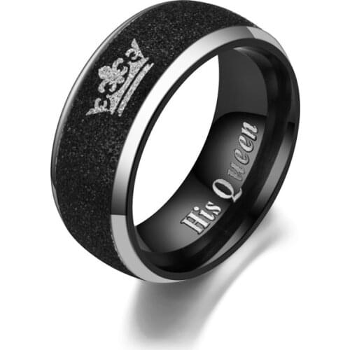 Wollet Couple Rings Promise Rings for Couples Crown Simple Ring Gifts for Lovers