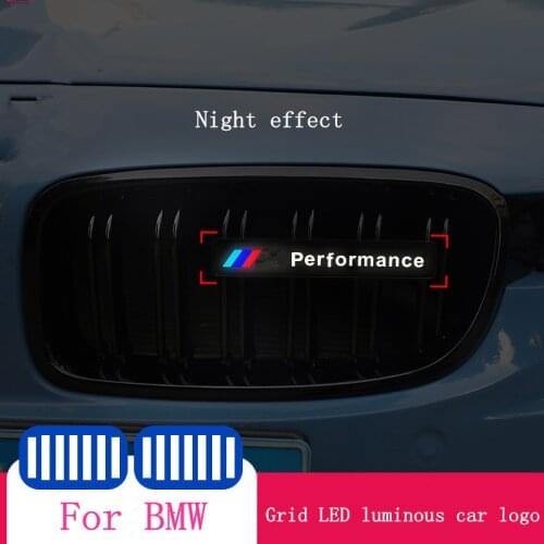 Suitable for BMW 3 series 5 series gt4 series 1 series 118i2 series x1x2 x3 x4x5 grid car logo modification luminous car logo