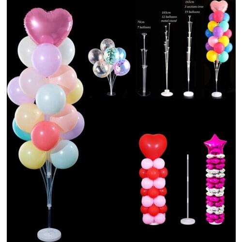 7/11/19 holders Balloon Stand Balloon Holder 10/12" Confetti Rainbow Thick Balloons Birthday Party Wedding Ribbon Accesories