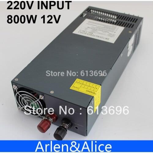 800W 0V TO 12V adjustable 66A 220V Single Output Switching power supply PSU AC to DC