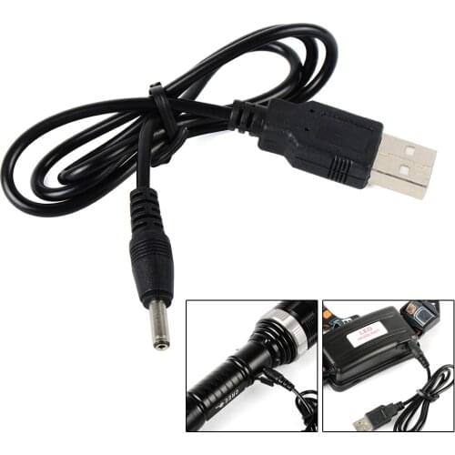 Cord Mobile DC Power Charger For LED Flashlight Torch Dedicated USB Cable