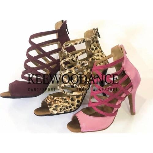 KEEWOODANCE New ballroom dance shoes women shoes latin dance shoes boots wedding shoes zapatos de mujer