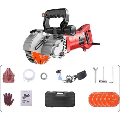 220V Hydropower Installation Electric Wall Chaser Concrete Wall Cutting Slotting Grooving Machine With 133MM Blade