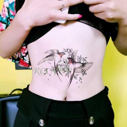 Waterproof Temporary Tattoo Sticker Bird fake tatto flash tatoo tatouage temporaire back leg arm body art for girl women men