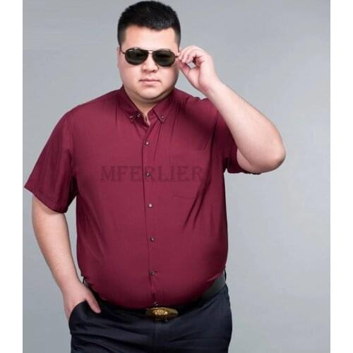 Men dress shirt formal long sleeve large size big 7XL 8XL patchwork wedding shirts Pink navy blue 9XL 10XL 12XL blouse purple