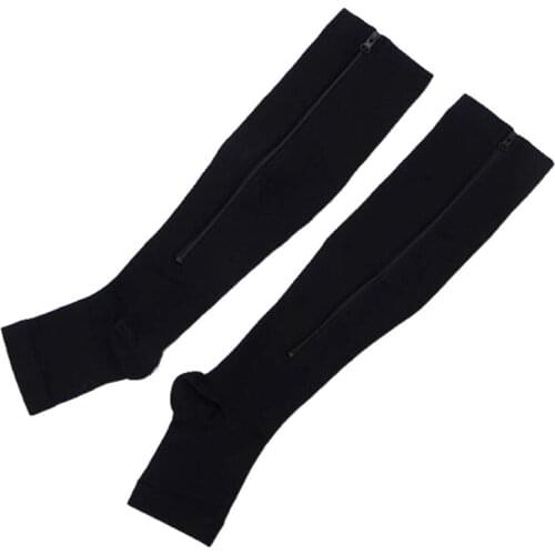 1 Pair Varicose Veins Treatment Socks Compression Zipper Socks Womens Slim Shapper Compression Fat Burn Massage