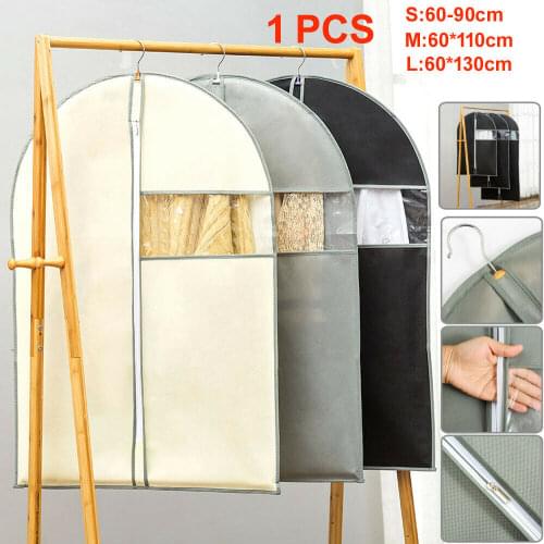 1PC 3 sizes Breathable Dust Garment Bags Suit Coat Clothes Protector Bags Foldable Storage Bags Damp-proof Bag