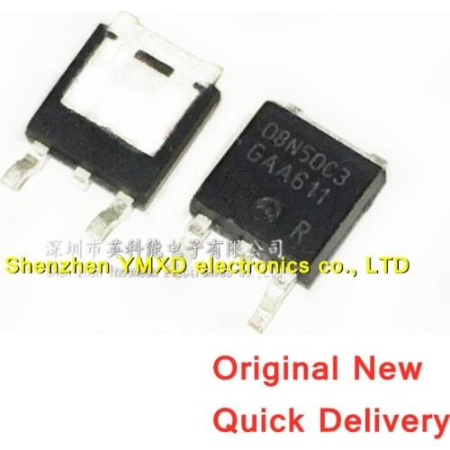 10Pcs/Lot New SPD08N50C3 08N50C3 TO-252 MOSFET Field Effect Transistor n-channel 560V 7.6A