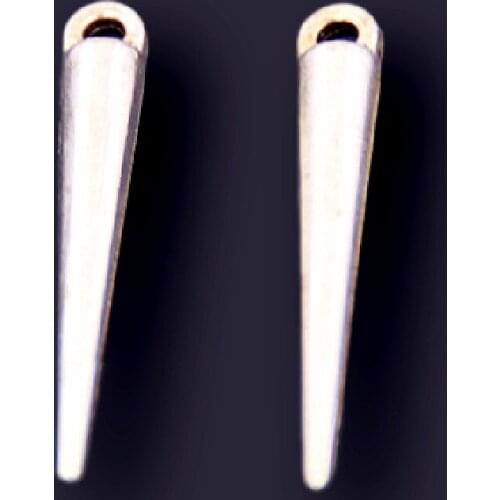 10pcs Silver color Metal Pin Spikes Charms for jewelry necklace findings 35*5mm A32