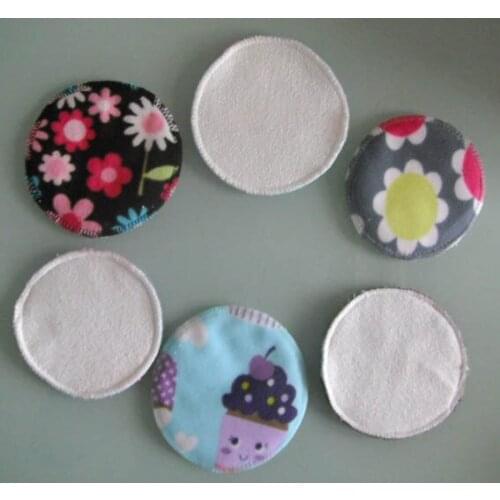 12PCS Waterproof Reusable Bamboo Breast Pad Nursing Pads For Mum Washable Pregnant 12cm Breastfeeding pads