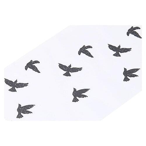 2 Sheets Temporary Flying Birds Tattoo Sticker Black Waterproof Fake Tattoo Body Art Stickers Shellhard 10.5x6.0cm