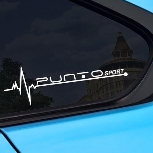 2PCS Car Styling Stickers Side Window Reflective Vinyl Decals For Fiat Punto Auto Racing Window Trim Decor Sport Car Accessories
