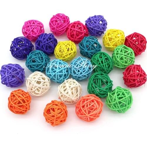 20pcs/lot Hot Sales Diameter 3cm Can Mix Color For Wedding Decorative Rattan Ball,Christmas Decor Home Home ornament Decoration