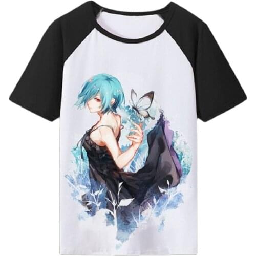 Anime Tokyo Ghouls kaneki ken Touka Kirishima Cotton T-Shirt Tee T Shirt Tops