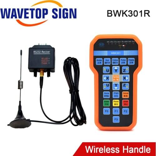WaveTopSign Ruida Wireless Operating Handle BWK301R BWK301T for RDC6442G RDC6442S RDC6332M Co2 Laser Controller