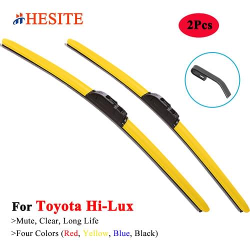 HESITE Colorful Wiper Blade For Toyota Hilux Pickup SUV Xtra Cab 4X4 Hybrid 2010 2015 2016 2019 2020 2021 Blue Windshield Wipers