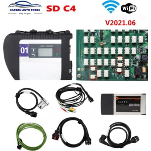 Best Quality Full Chip NEC Relays MB SD Connect Compact 4 MB Star C4 Software 2020.12 Diagnostic-tool SD C4 with Wifi (12V+24V)6