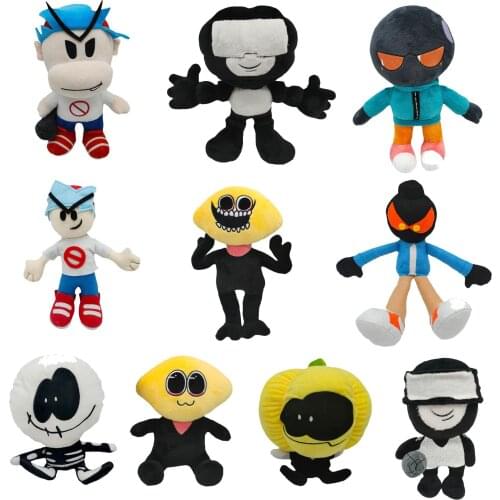 Exclusive 11INCH Friday Night Funkin Boyfriend Plush Spooky Month Skid and Pump Soft Stuffed Animal Dolls Toys