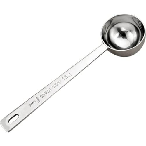 Hot sale Coffee Milk Powder Spoon 15ML Stainless Steel Measuring Spoon Long Handle Flatware Coffee Drinking Tools Kitchen Gadget