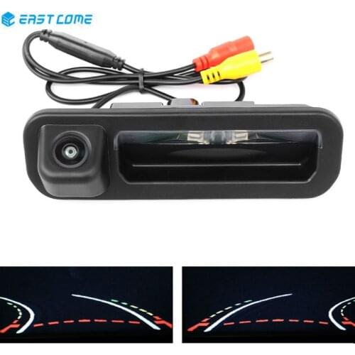 HD 1080P Trajectory Tracks Reverse Car Rear View Camera Trunk handle For Ford Focus 2012 2013 For Focus 3 2C 3C Car Camera