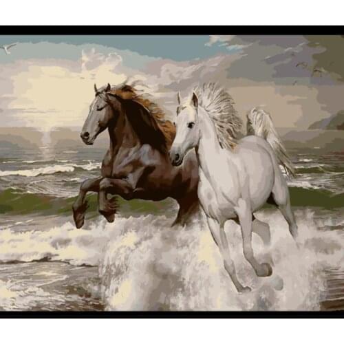 Horse Gallop Pentium Animal DIY Painting By Numbers Wall Art Picture Acrylic Canvas Painting For Home Decoration Drop Shipping