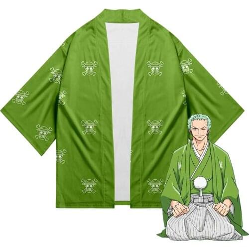 One Piece Kimono Japanese Traditional Kimonos Men Women Cardigan Kimono Roronoa Zoro Cosplay Kimono Unisex Japanese Clothing