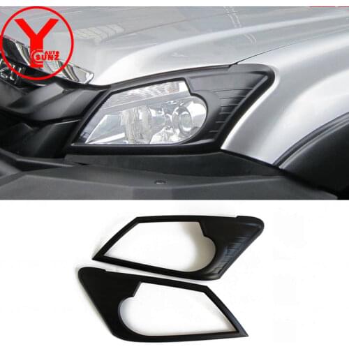 Head light cover For ISUZU MU-X 2013 2014 2015 2016 black headlight lamp hood car auto parts accessories For isuzu mux YCSUNZ