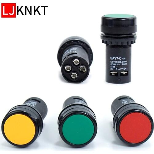 LA39J-11B 22mm momentary Push button switch Electric shock of copper green red yellow